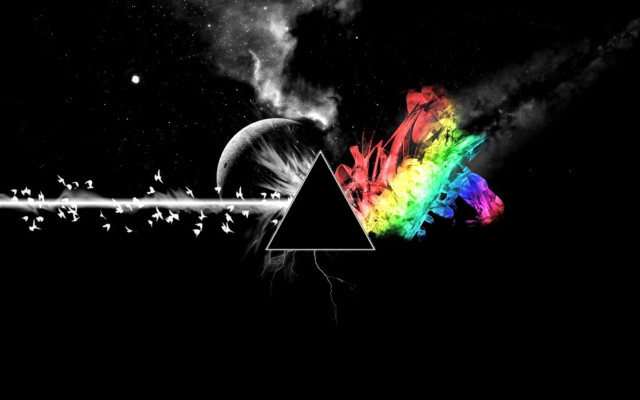 Dark side moon rainbow triangle #6 free wallpaper - medium preview image