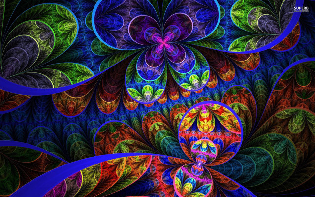 Colorful abstract background flower design free wallpaper - medium preview image