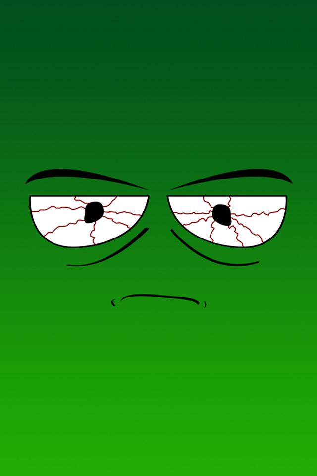 Green background sad face frown free wallpaper - medium preview image