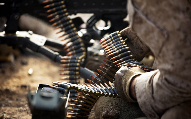 Close up machine gun background free wallpaper - medium preview image