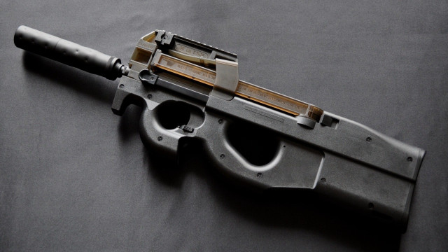 Gun wooden barrel metal black free wallpaper - medium preview image