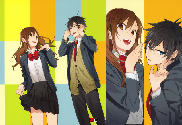 Anime group colorful background red free wallpaper - medium preview image