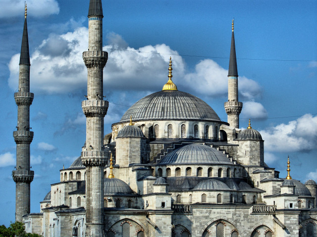 Large building two towers clock free wallpaper - medium preview image