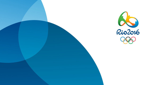 Blue white background olympic logo free wallpaper - medium preview image
