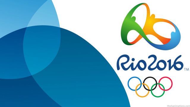 Rio olympics logo blue white free wallpaper - medium preview image