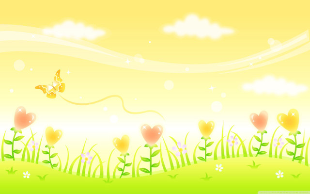 Butterfly field sky clouds stars free wallpaper - medium preview image