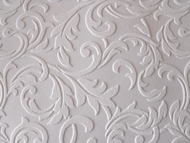 White wall swirls leaves pattern free wallpaper - medium preview image