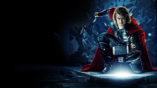Man thor kneeling hands chest free wallpaper - medium preview image