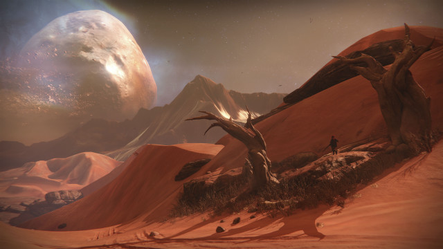 Desert mountain planet distance star free wallpaper - medium preview image
