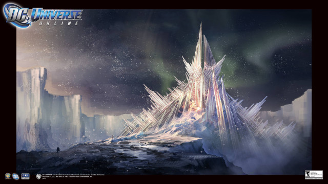 Futuristic landscape mountain iceberg starry free wallpaper - medium preview image