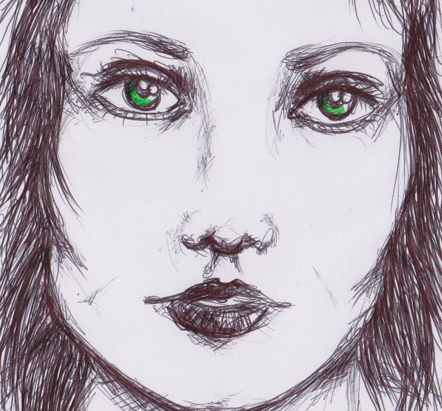 Woman face green eyes nose free wallpaper - medium preview image