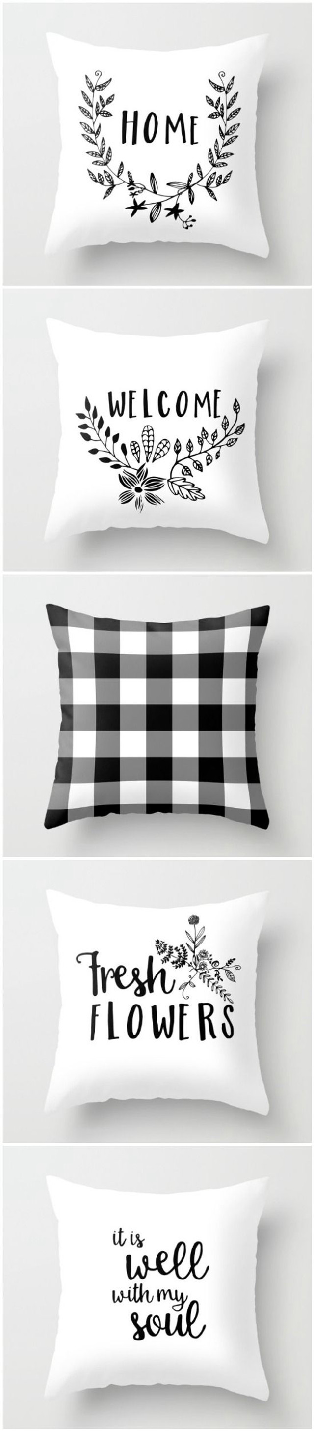 Four pillows black white designs free wallpaper - medium preview image