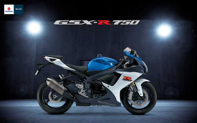Blue white motorcycle garage lights free wallpaper - medium preview image