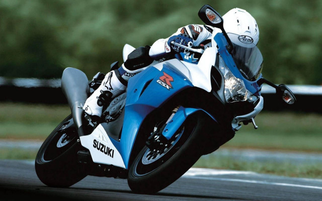 Motorcycle race track forest grass free wallpaper - medium preview image