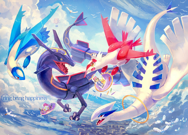 Dragon bird flying sky background free wallpaper - medium preview image