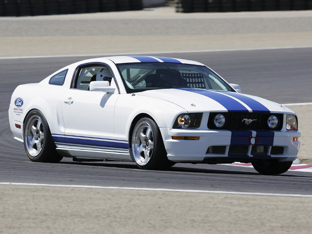 White mustang race track blue free wallpaper - medium preview image