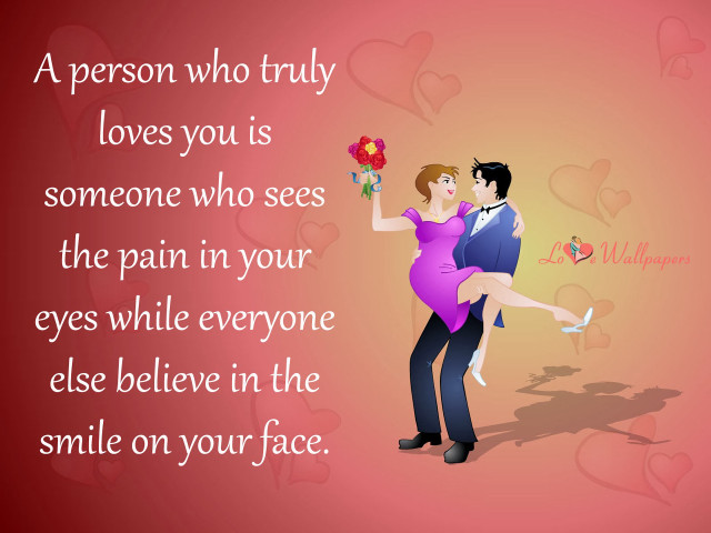 Man holding woman love message free wallpaper - medium preview image