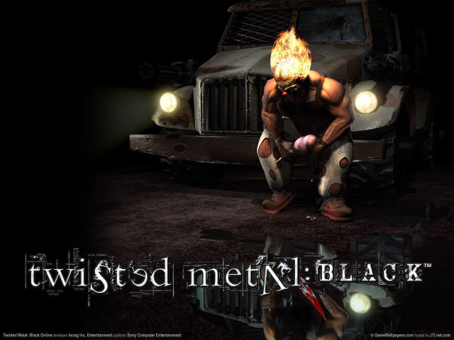 Man kneeling truck fire glowing free wallpaper - medium preview image