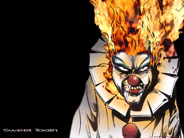 Clown face fire image pic free wallpaper - medium preview image