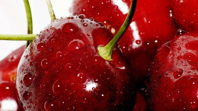 Cherry water droplets macro photorealism #2 free wallpaper - medium preview image