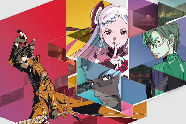 Anime characters colored squares man free wallpaper - medium preview image