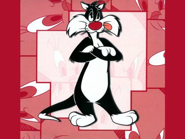 Cartoon cat red nose black #2 free wallpaper - medium preview image