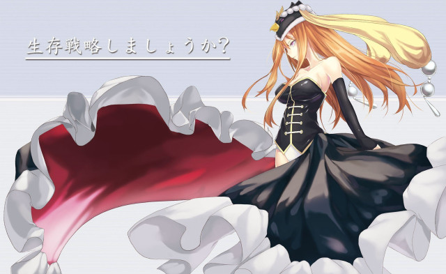 Woman black dress red tail free wallpaper for desktop - medium preview image