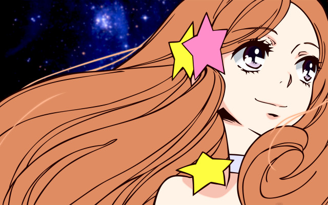Girl long hair stars forehead free wallpaper - medium preview image