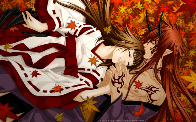Woman bed leaves tree orange free wallpaper - medium preview image