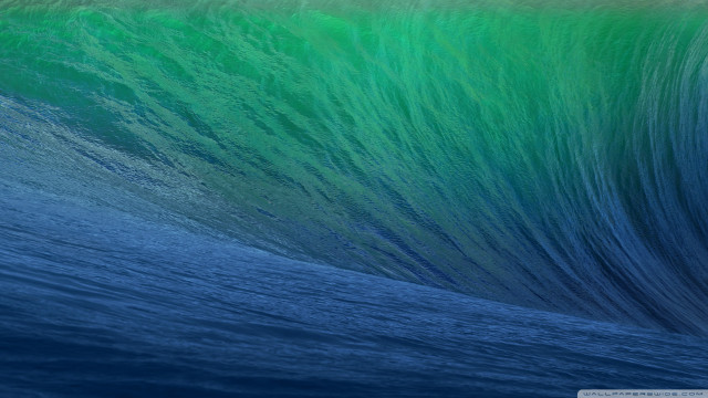 Large wave breaking ocean blue #2 free wallpaper - medium preview image