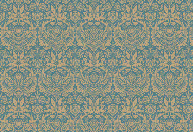 Blue gold wallpaper pattern side free wallpaper - medium preview image