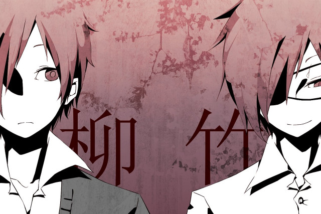 Anime red hair black eyes free wallpaper - medium preview image
