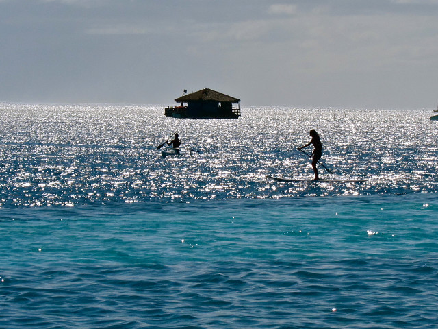 Couple surfboards water house background free wallpaper - medium preview image