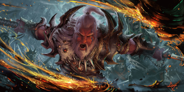 Demonic creature with horns on free wallpaper - medium preview image