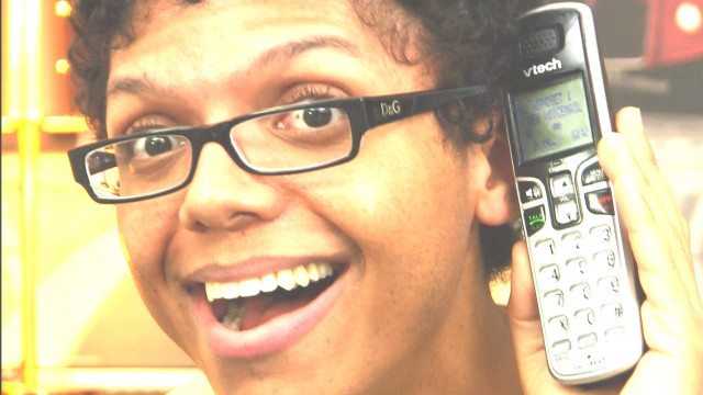 Man glasses cellphone smiling camera free wallpaper - medium preview image