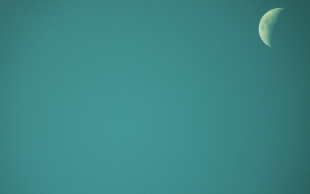 Plane flying sky half moon free wallpaper - medium preview image