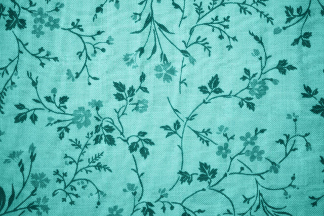 Blue background leaves flowers pattern free wallpaper - medium preview image