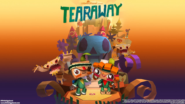 Cartoon character standing table tearaway free wallpaper - medium preview image