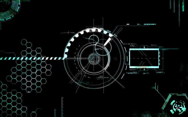 Futuristic background circular object hexagonal #2 free wallpaper - medium preview image
