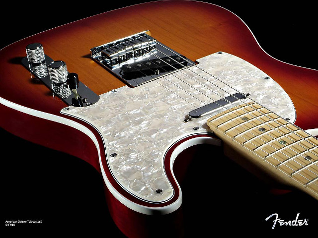 Guitar neck brown body white free wallpaper - medium preview image