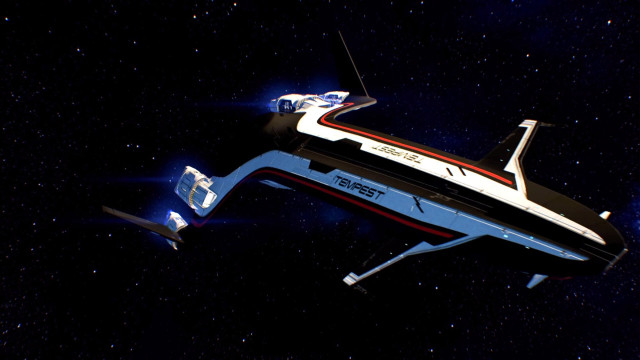 Spaceship flying sky stars bright #2 free wallpaper - medium preview image