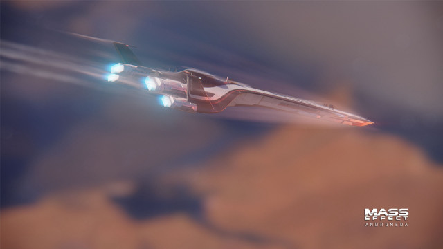 Futuristic space ship flying beam free wallpaper - medium preview image