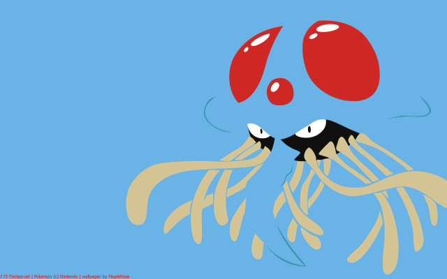 Cartoon jellyfish red nose black free wallpaper - medium preview image