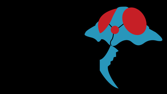 Blue red flower black background free wallpaper - medium preview image