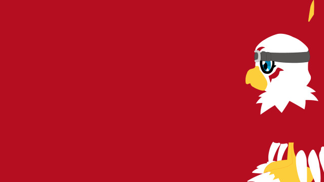Cartoon bird red background white free wallpaper - medium preview image