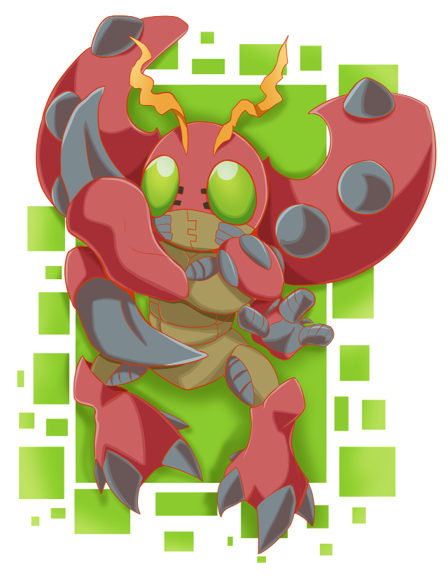 Cartoon character red gray green free wallpaper - medium preview image