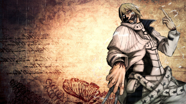 Man white outfit knife cigarette free wallpaper - medium preview image