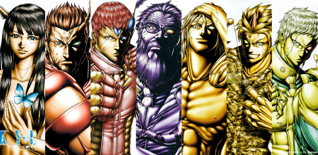 Anime characters group arms around #4 free wallpaper - medium preview image