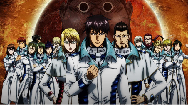 Anime characters giant head black free wallpaper - medium preview image