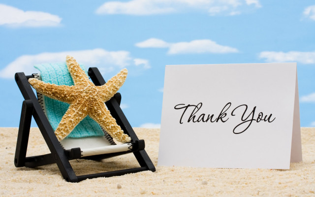 Starfish chair thank you card free wallpaper - medium preview image